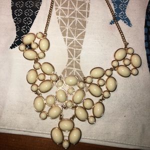 Cream statement necklace